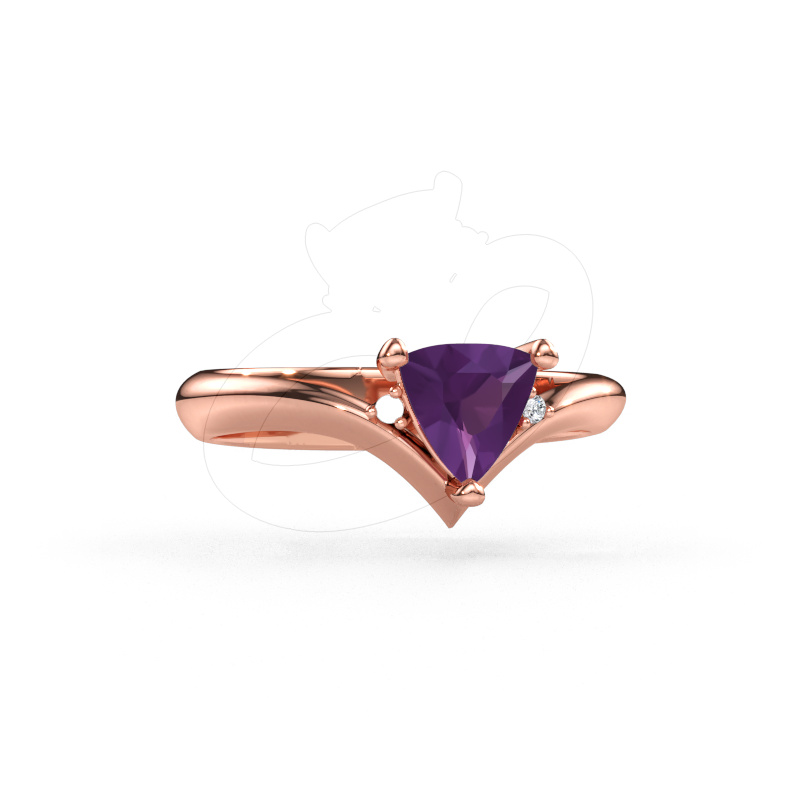 Bild av Ring Arlette 585 roséguld Ametist 7 mm