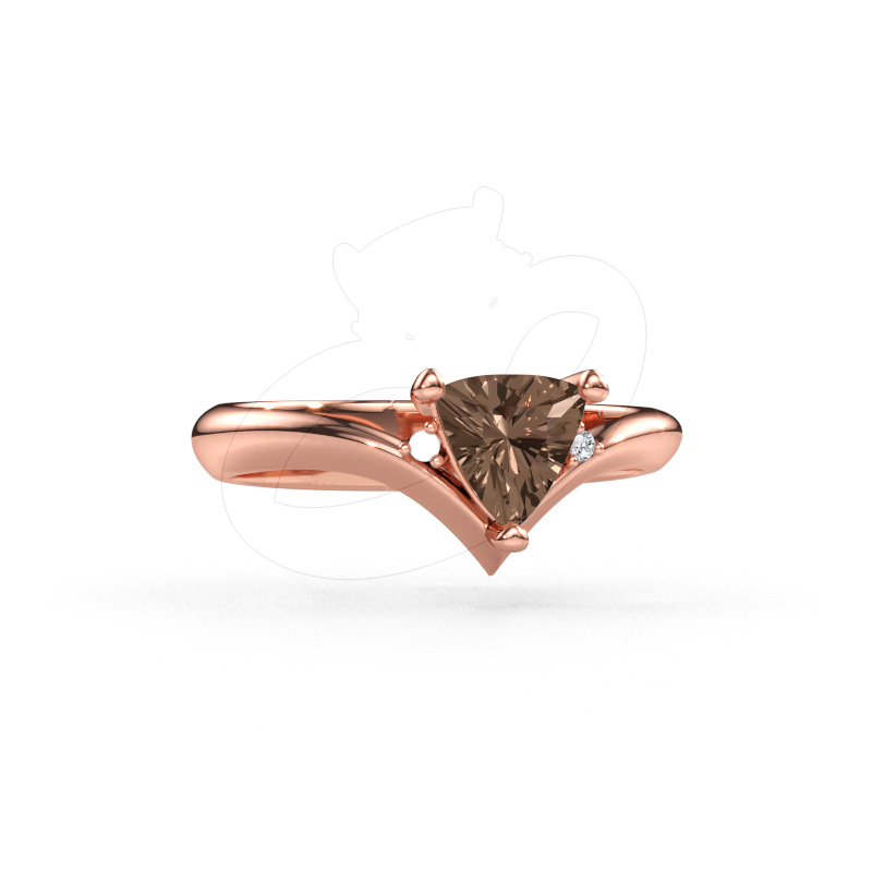 Bild av Ring Arlette 585 roséguld Brun diamant 0.915 crt
