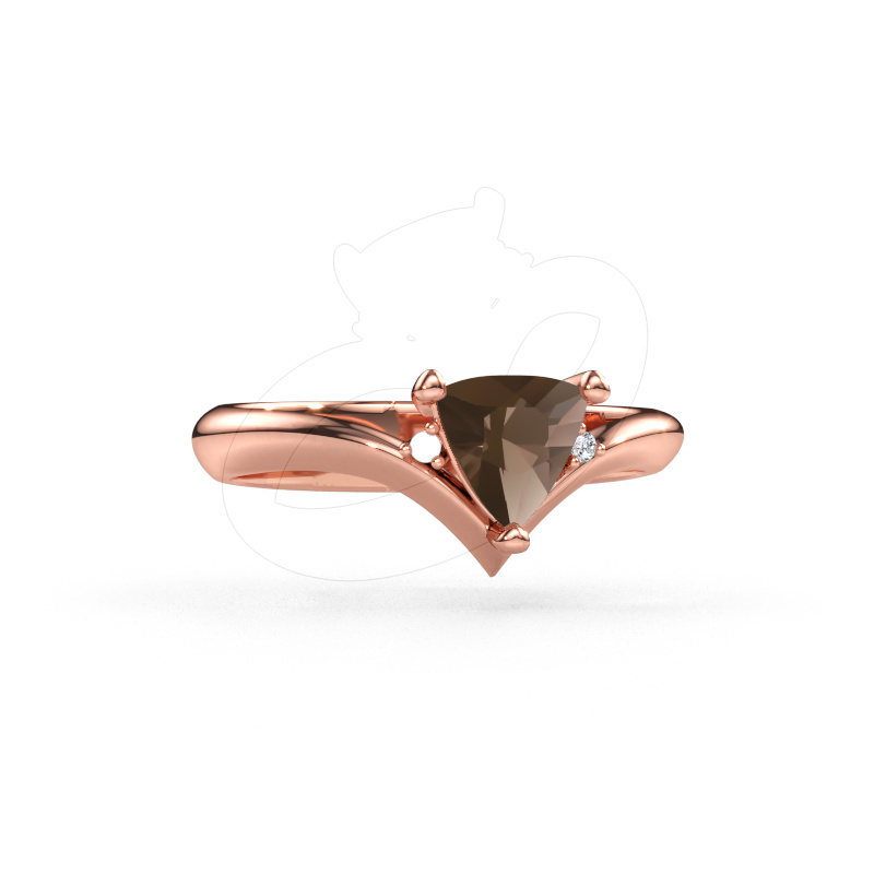 Immagine di Anello Arlette 585 oro rosa Quarzo fumé 7 mm