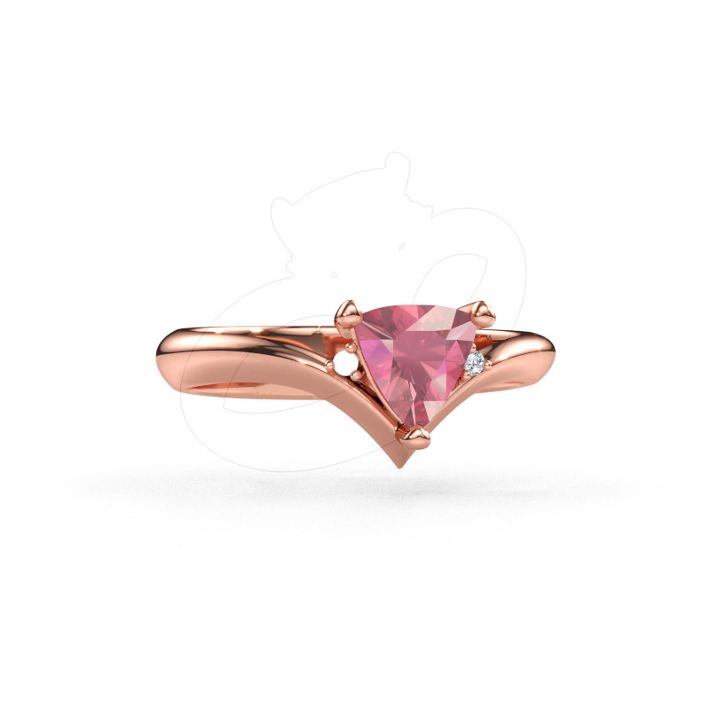 Immagine di Anello Arlette 585 oro rosa Tormalina rosa 7 mm