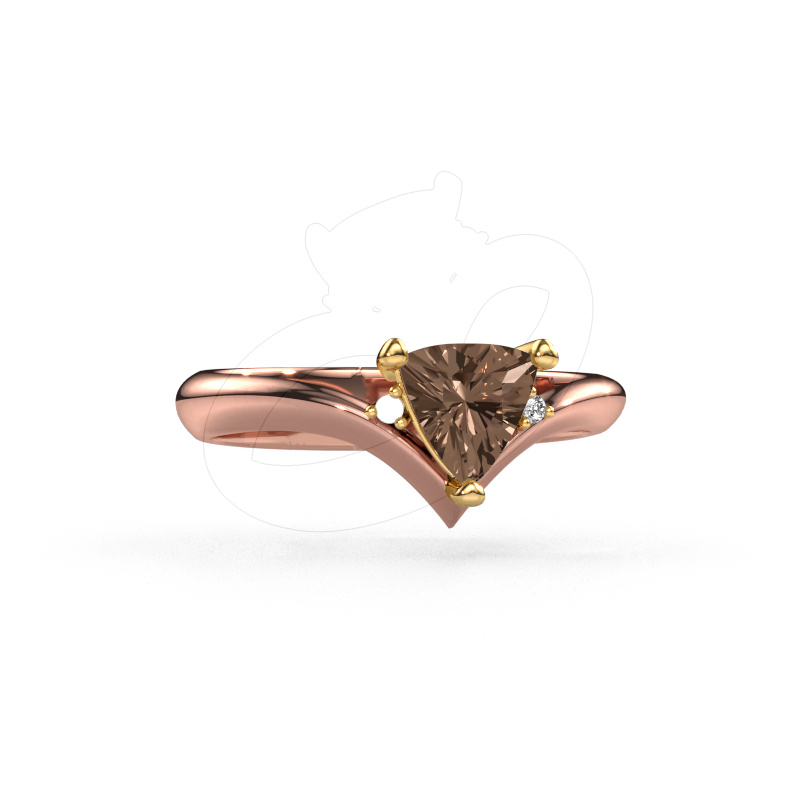Image of Ring Arlette 585 rose gold Brown diamond 0.915 crt