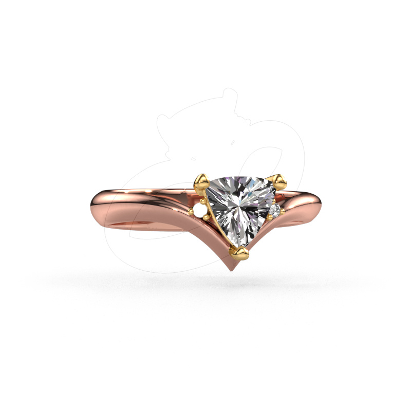 Bild von Ring Arlette 585 Roségold Zirkonia 7 mm