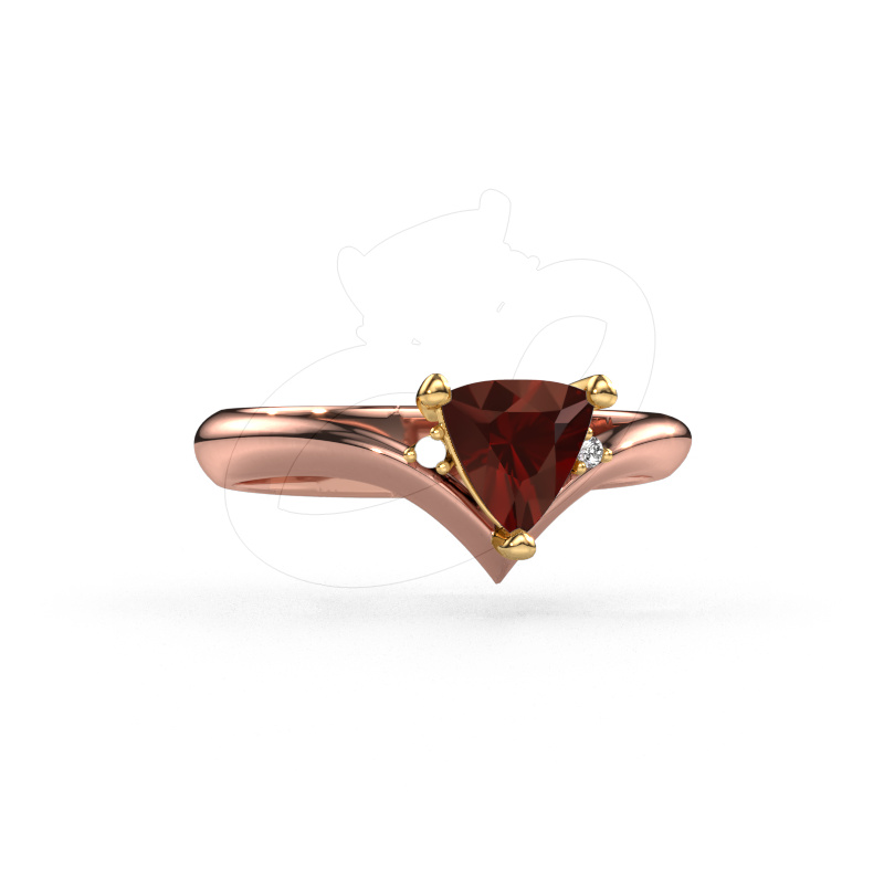 Bild von Ring Arlette 585 Roségold Granat 7 mm