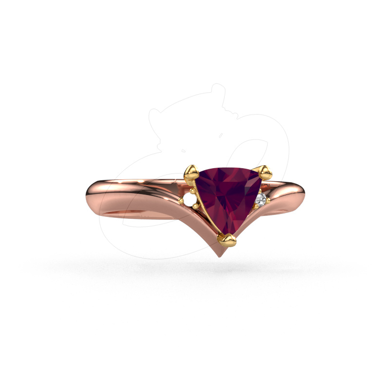 Bild von Ring Arlette 585 Roségold Rhodolit 7 mm