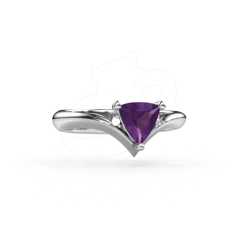 Image of Ring Arlette 950 platinum Amethyst 7 mm