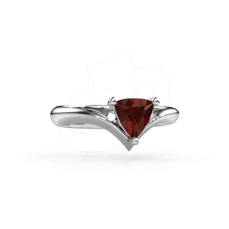 Image of Ring Arlette 950 platinum Garnet 7 mm