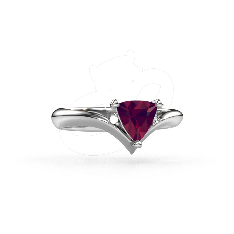 Image of Ring Arlette 950 platinum Rhodolite 7 mm