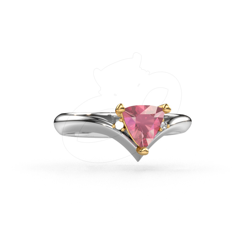 Image of Ring Arlette 585 white gold Tourmaline pink 7 mm