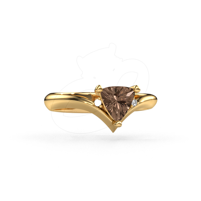Image of Ring Arlette 585 gold Brown diamond 0.915 crt