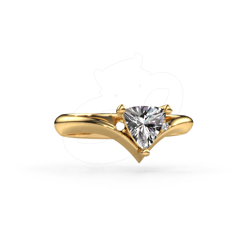 Image of Ring Arlette 585 gold Zirconia 7 mm