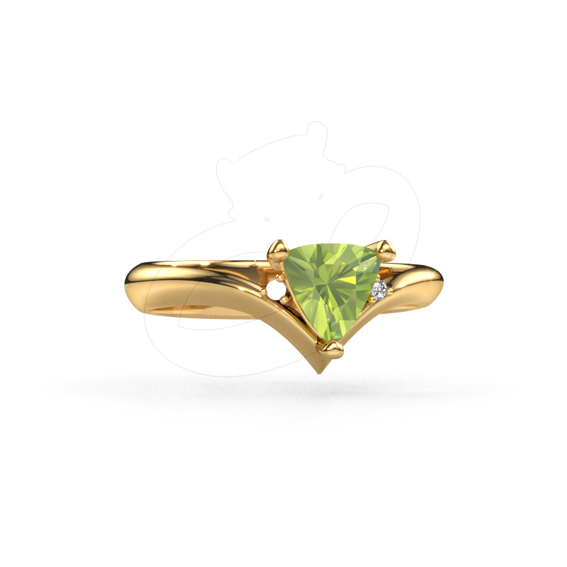 Image of Ring Arlette 585 gold Peridot 7 mm