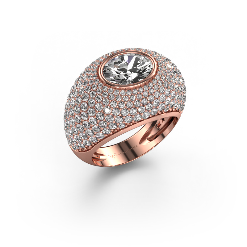 Image of Ring Armida 585 rose gold Zirconia 9x7 mm