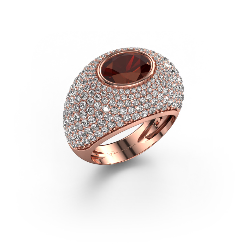 Bild von Ring Armida 585 Roségold Granat 9x7 mm