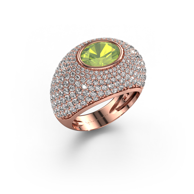 Image of Ring Armida 585 rose gold Peridot 9x7 mm