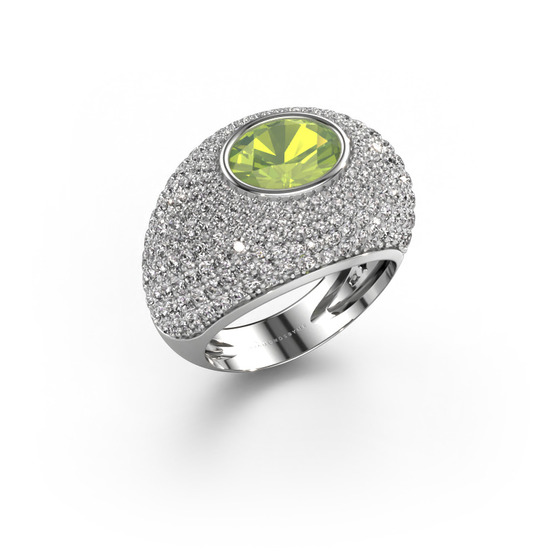 Image of Ring Armida 950 platinum Peridot 9x7 mm