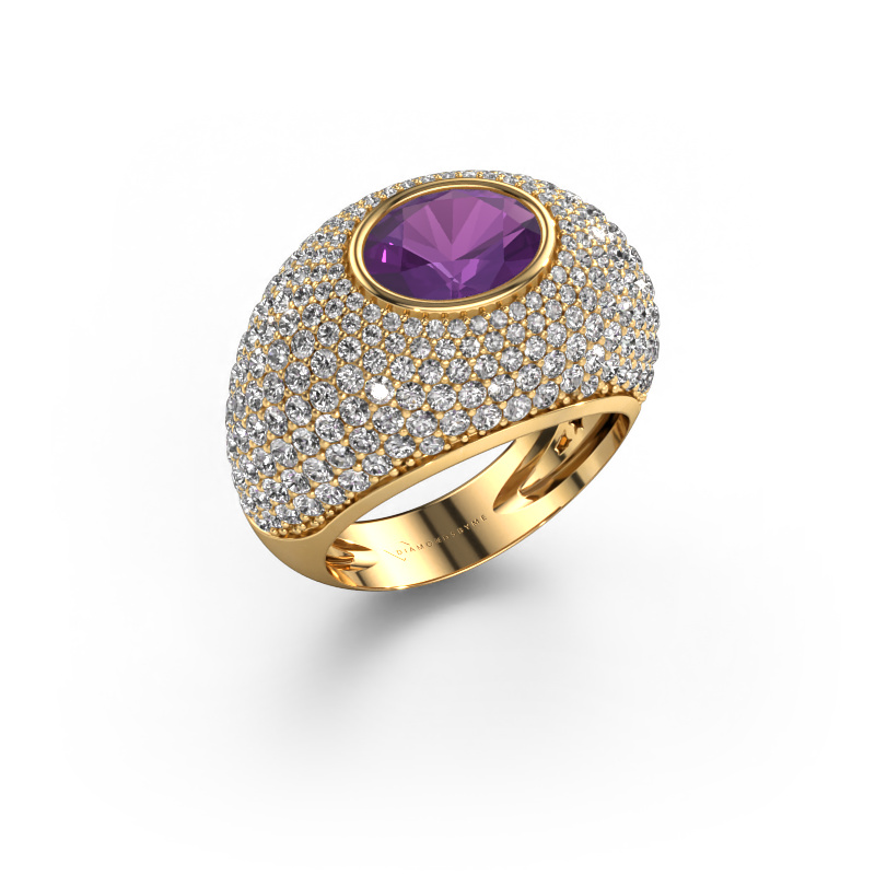 Image of Ring Armida 585 gold Amethyst 9x7 mm