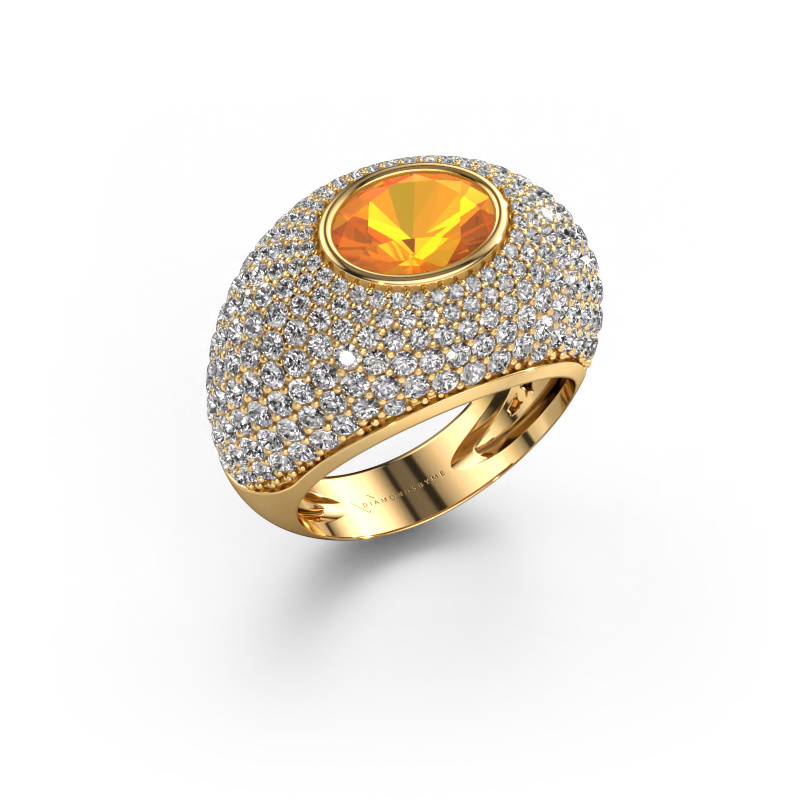 Image of Ring Armida 585 gold Citrin 9x7 mm