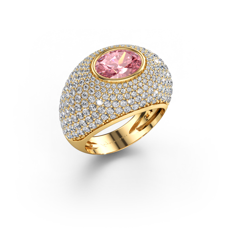 Immagine di Anello Armida 585 oro Diamante lab grown rosa 9x7 mm