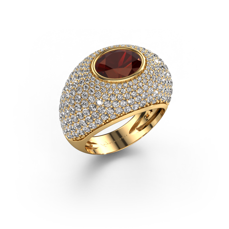 Bild von Ring Armida 585 Gold Granat 9x7 mm