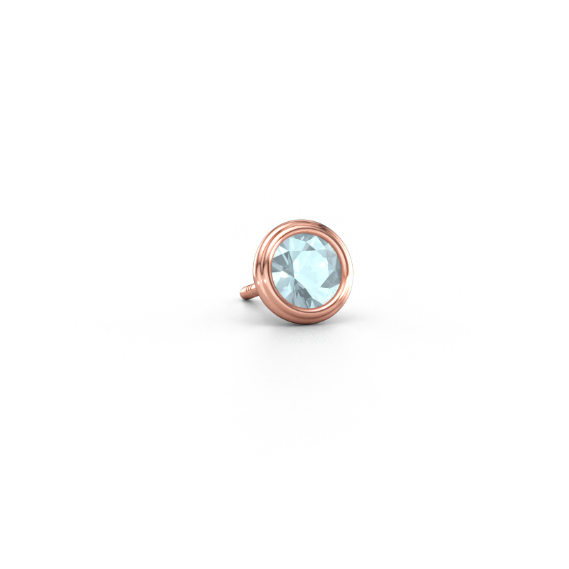 Bild von Männer Ohrstecker Aron 585 Roségold Aquamarin 5 mm