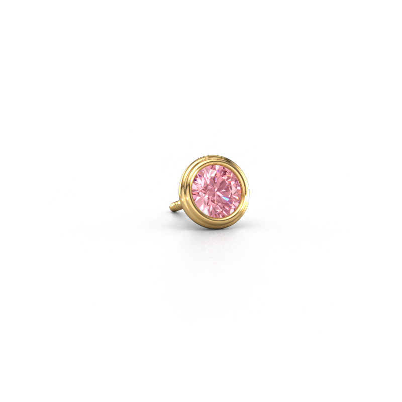 Bild von Männer Ohrstecker Aron 585 Gold Rosa Labordiamant 5 mm