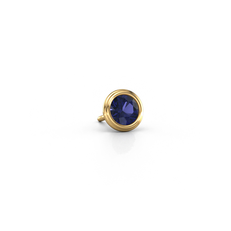 Image of Men's earring Aron 585 gold Sapphire 5 mm
