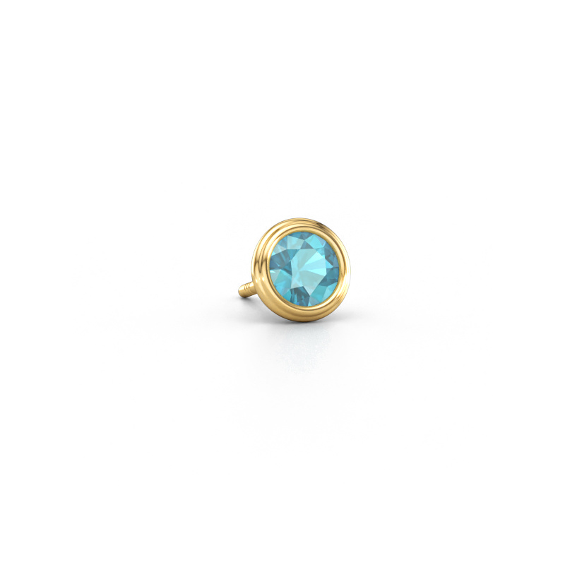 Bild von Männer Ohrstecker Aron 585 Gold Blau Topas 5 mm