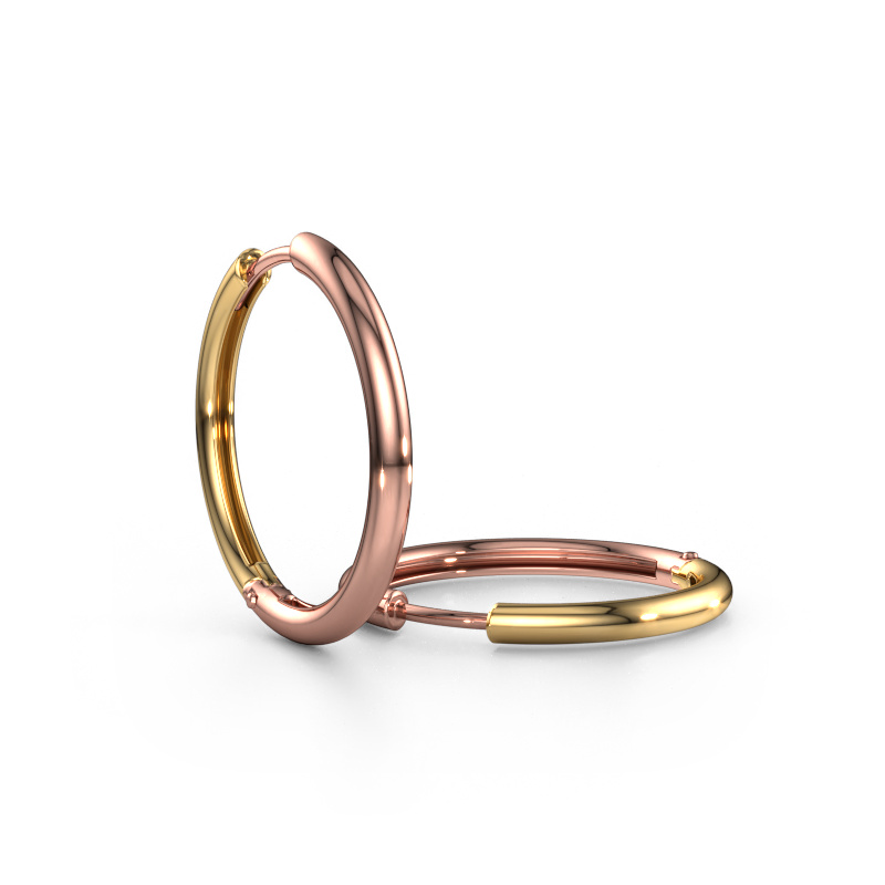 Image of Hoop earrings Aya 23 585 rose gold