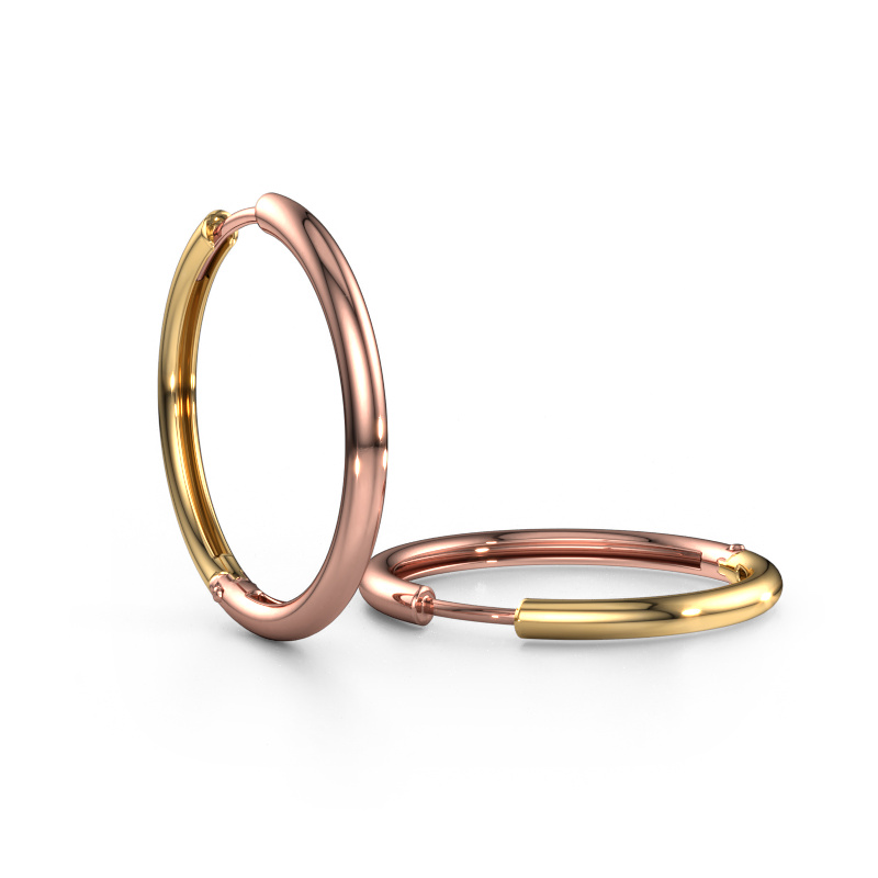 Image of Hoop earrings Aya 25 585 rose gold