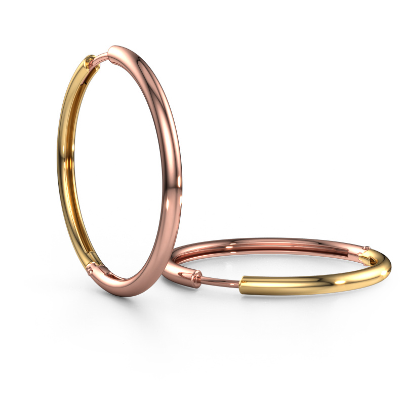 Image of Hoop earrings Aya 30 585 rose gold