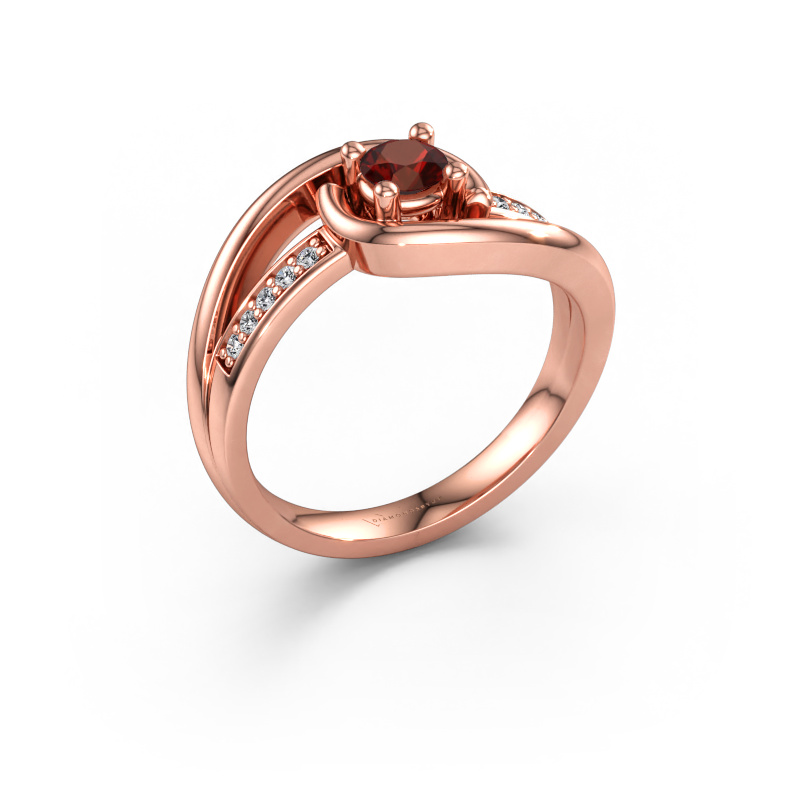 Immagine di Anello Aylin 585 oro rosa Granato 4 mm