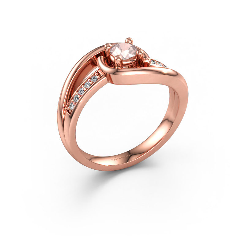 Immagine di Anello Aylin 585 oro rosa Morganite champagne 4 mm