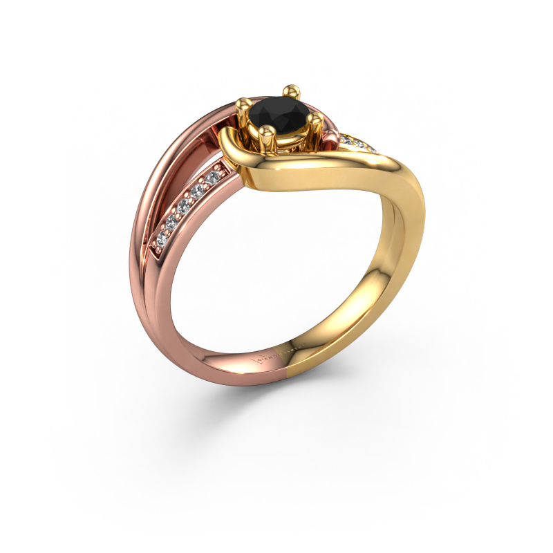 Image of Ring Aylin 585 rose gold Black diamond 0.375 crt