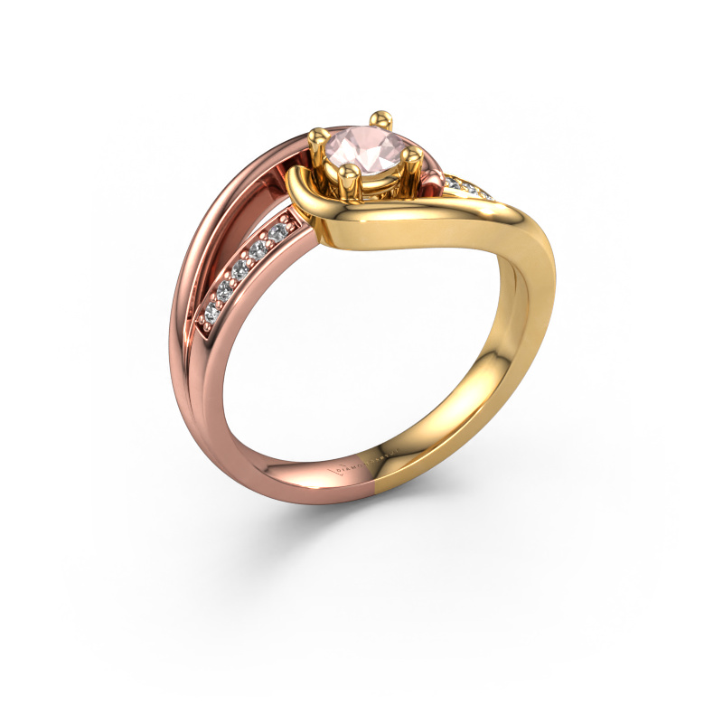 Image of Ring Aylin 585 rose gold Morganite champagne 4 mm