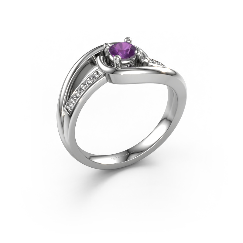 Image of Ring Aylin 950 platinum Amethyst 4 mm