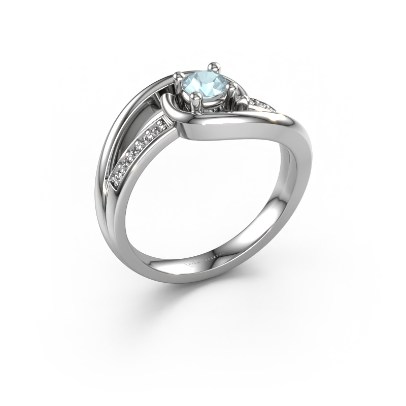 Image of Ring Aylin 950 platinum Aquamarine 4 mm