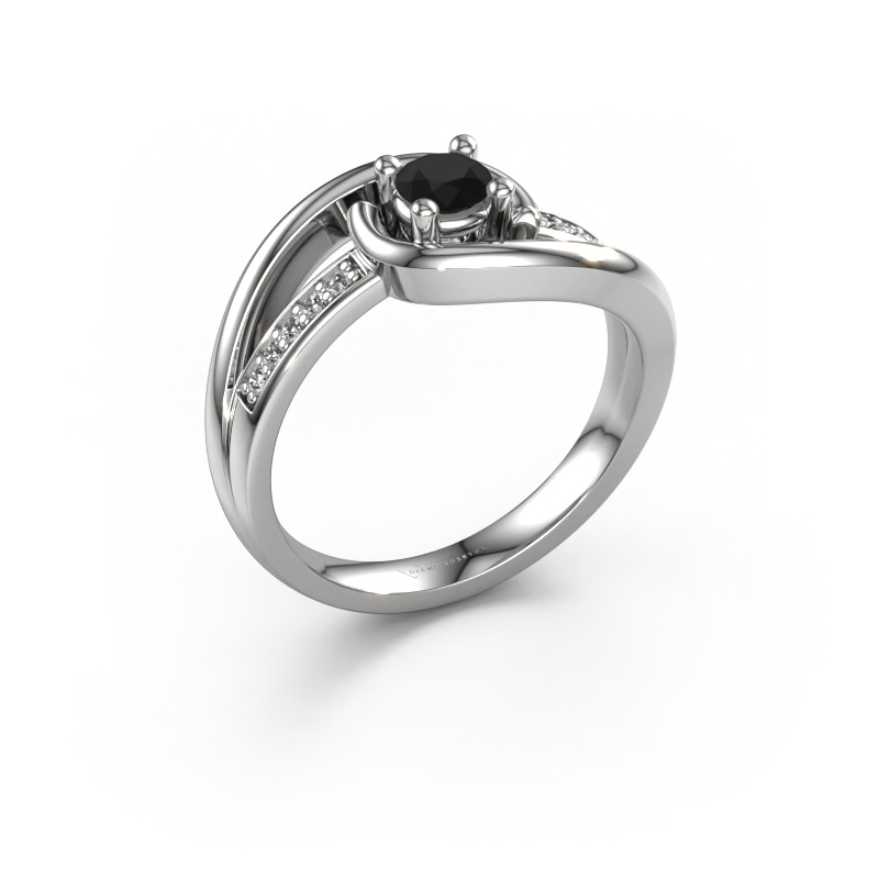 Image of Ring Aylin 950 platinum Black diamond 0.375 crt