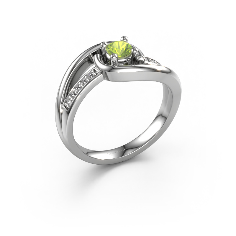 Image of Ring Aylin 950 platinum Peridot 4 mm