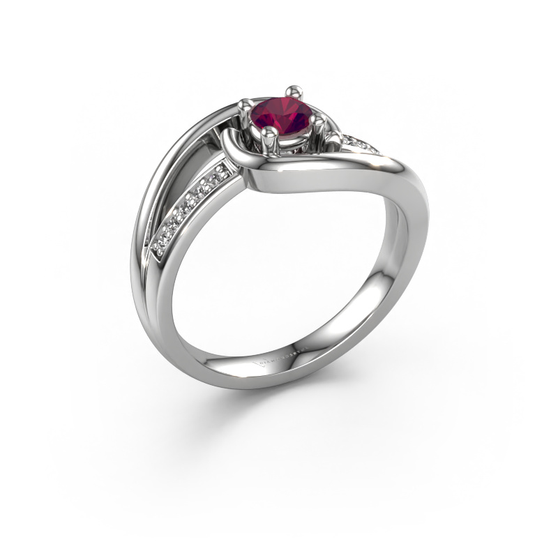 Image of Ring Aylin 950 platinum Rhodolite 4 mm