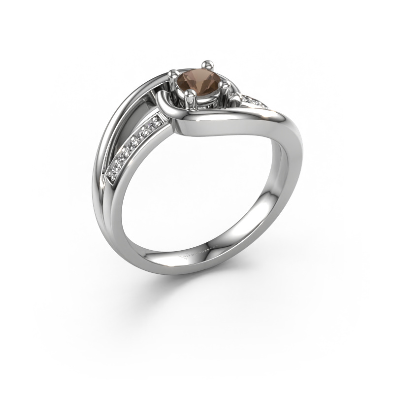 Bild von Ring Aylin 950 Platin Rauchquarz 4 mm