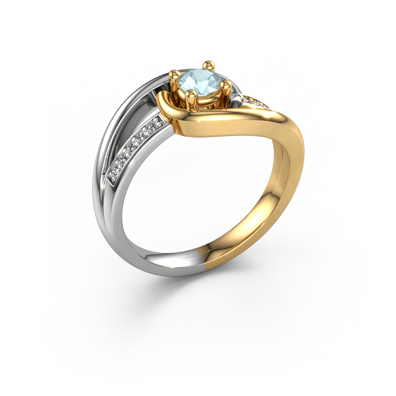 Bild von Ring Aylin 585 Weißgold Aquamarin 4 mm