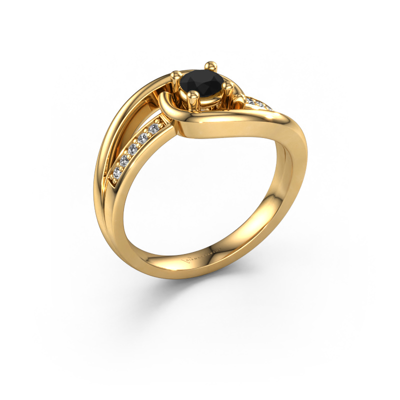 Image of Ring Aylin 585 gold Black diamond 0.375 crt