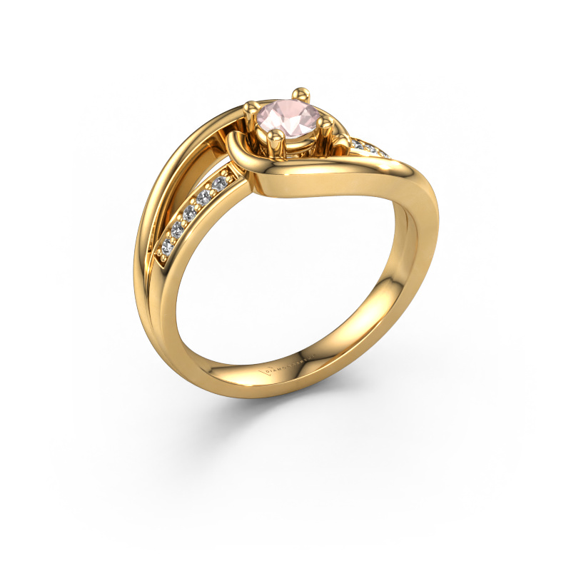 Image of Ring Aylin 585 gold Morganite champagne 4 mm