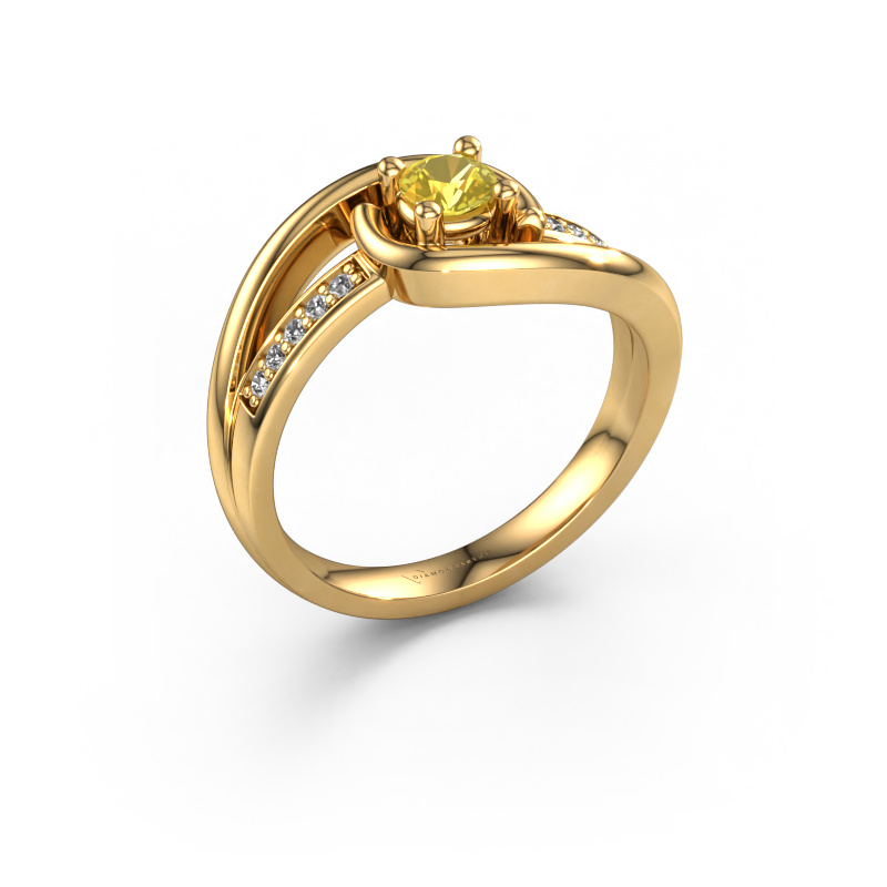 Image of Ring Aylin 585 gold Yellow sapphire 4 mm