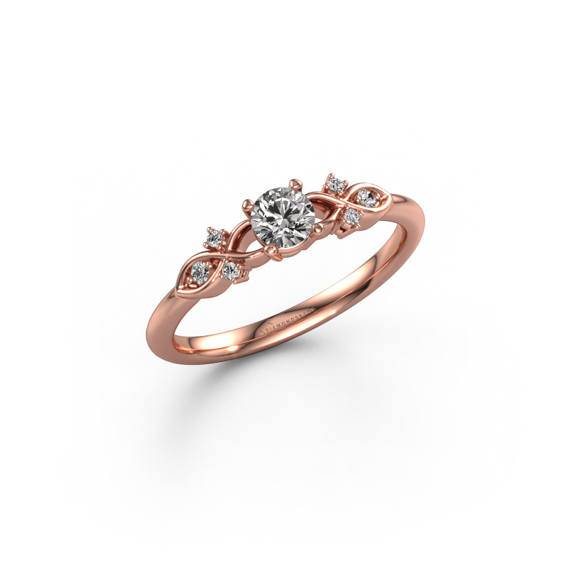 Bild von Verlobungsring Azra RND 585 Roségold Diamant 0.30 crt
