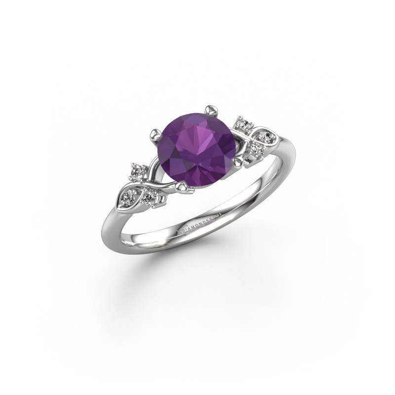 Image of Engagement ring Azra RND 950 platinum Amethyst 7 mm