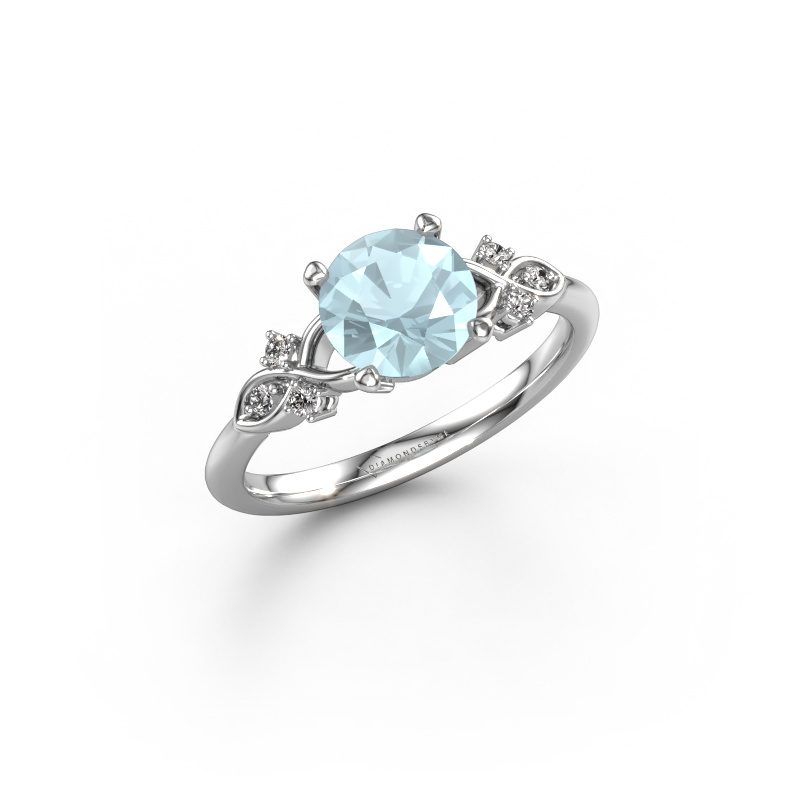 Image of Engagement ring Azra RND 950 platinum Aquamarine 7 mm