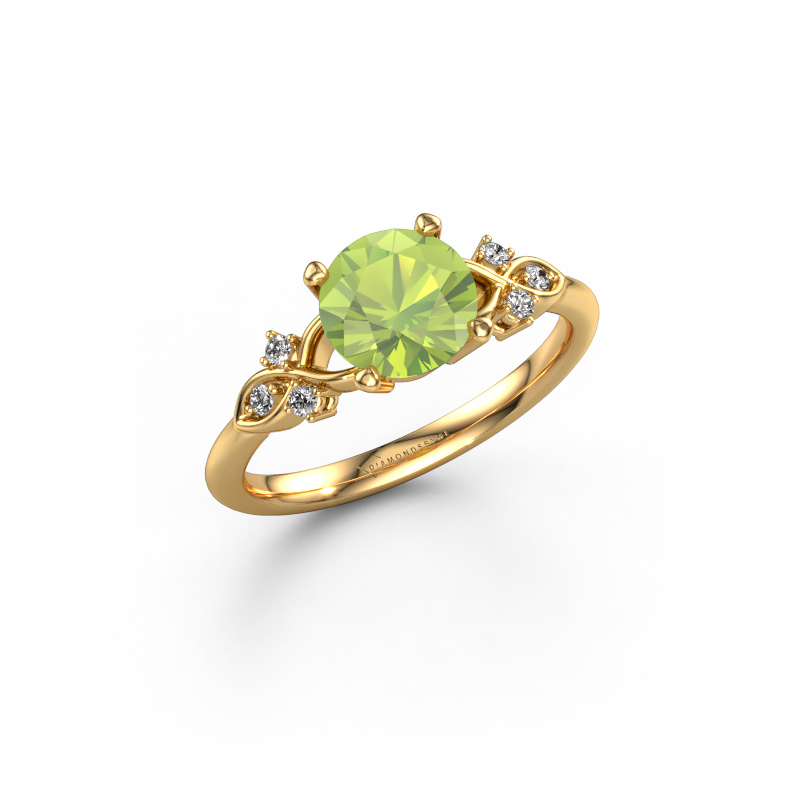 Bild von Verlobungsring Azra RND 585 Gold Peridot 7 mm