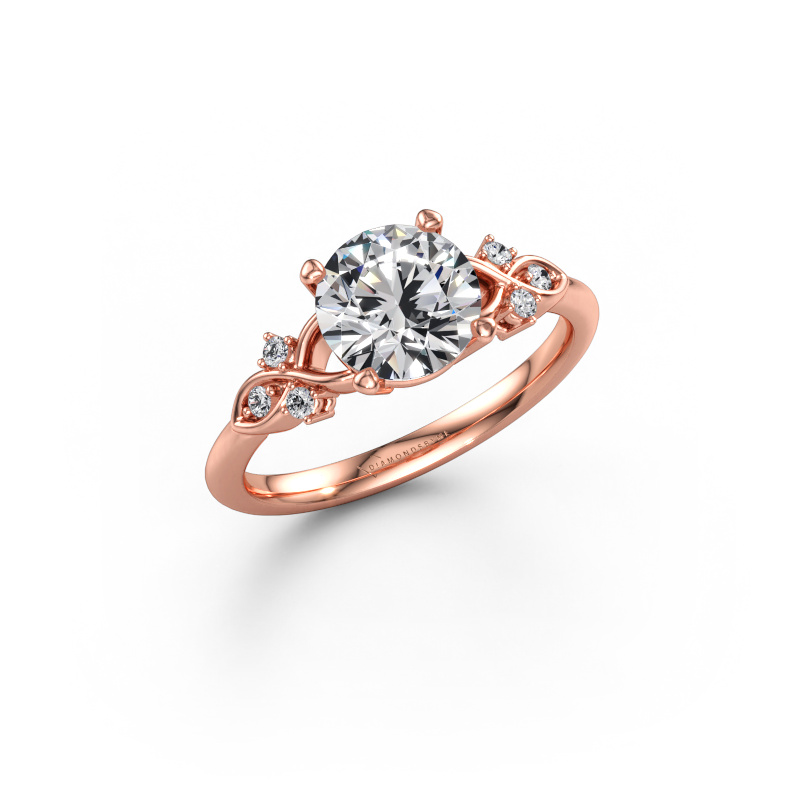 Immagine di Anello di fidanzamento Azra RND 585 oro rosa Diamante 1.572 crt