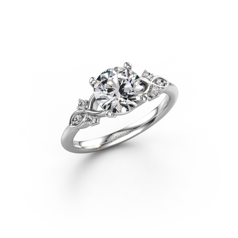 Bild von Verlobungsring Azra RND 585 Weißgold Diamant 1.572 crt